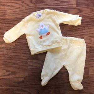 Two Piece Duck Sweater Pant Outfit Vintage 80s